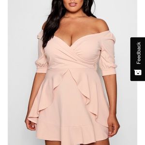 Plus size blush ruffle dress!